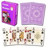 Modiano Cristallo 100% Plastic 4-Pip Jumbo Index Playing Cards (Violet)