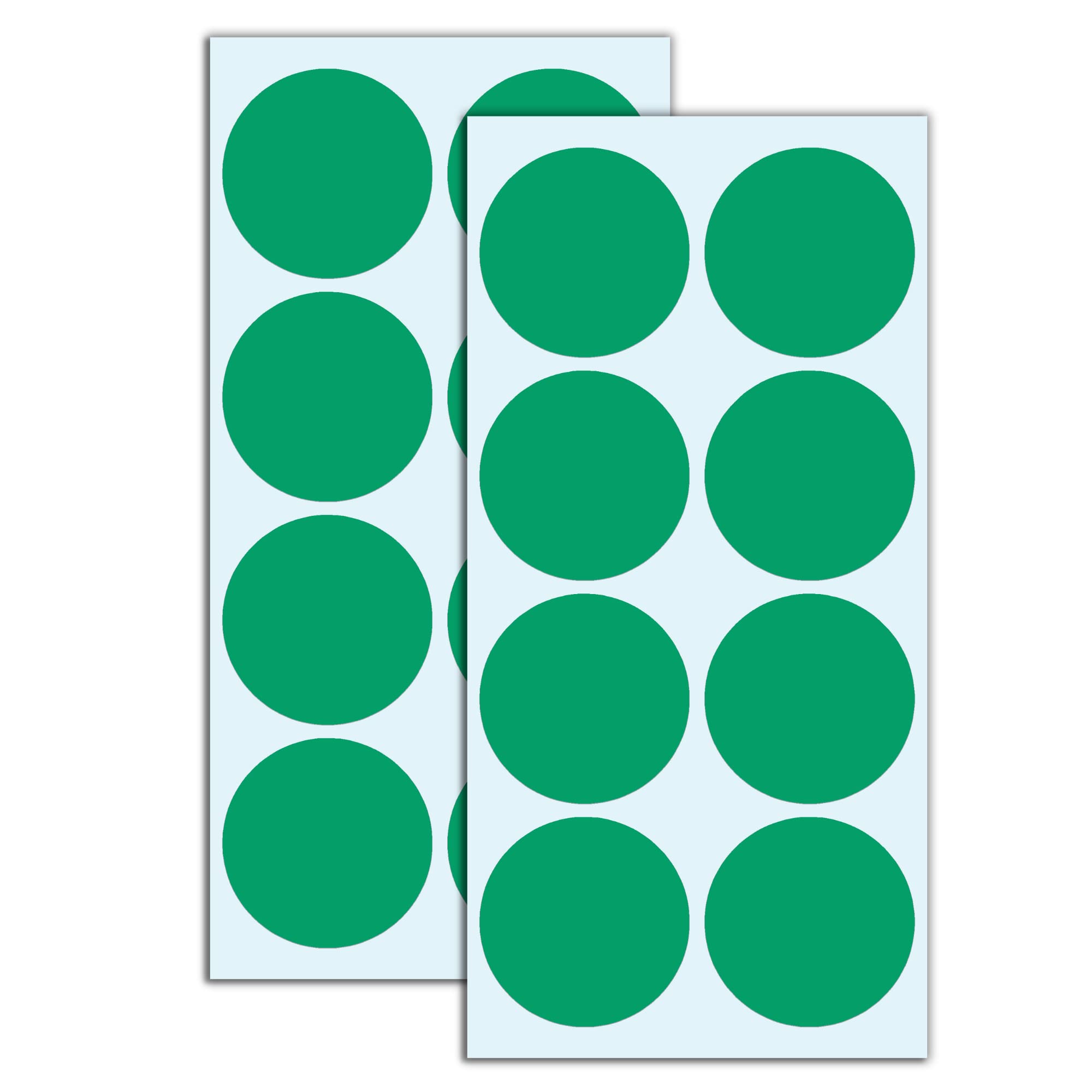 240 Pieces - Green Large Circle Round Stickers, 5cm