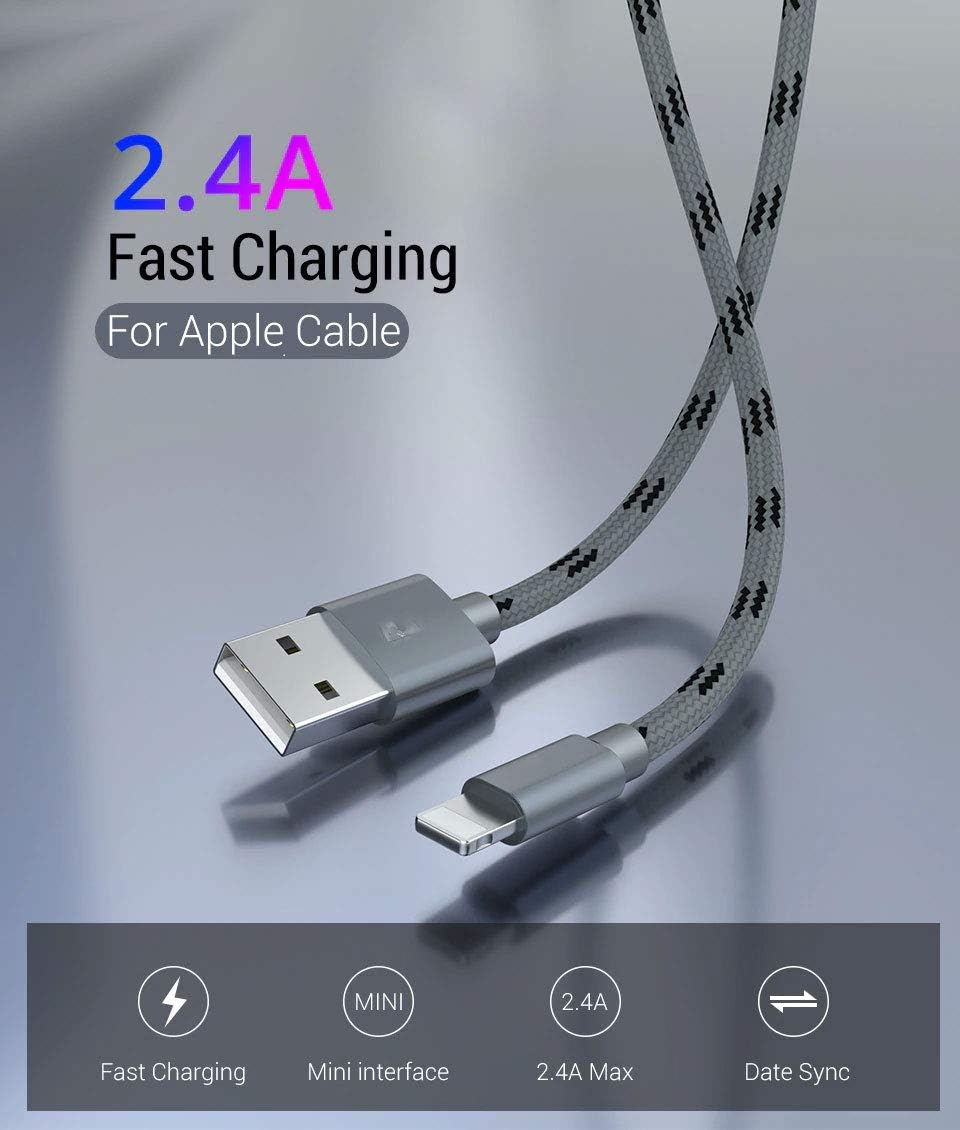 3M Datacable for iPhone Lightening Pin High Speed Charging and Data Transfer Braided