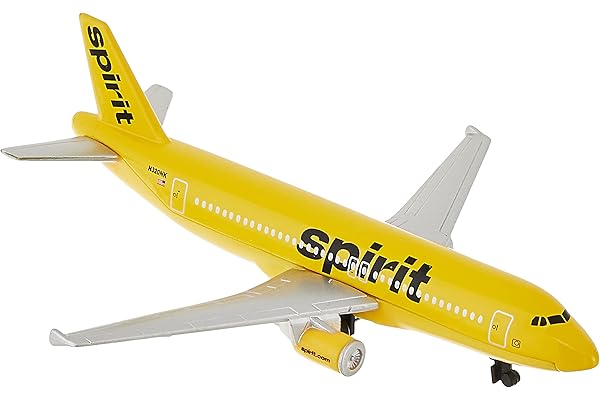 Daron Toy Airplane – Spirit Airlines – Die-Cast Metal Model Airplane Toy with Plastic Parts for Kids Ages 3+
