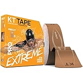 KT Tape PRO Extreme, Synthetic Jumbo Kinesiology Athletic Tape, 150 Count, 10” Precut Strips, Titan Tan