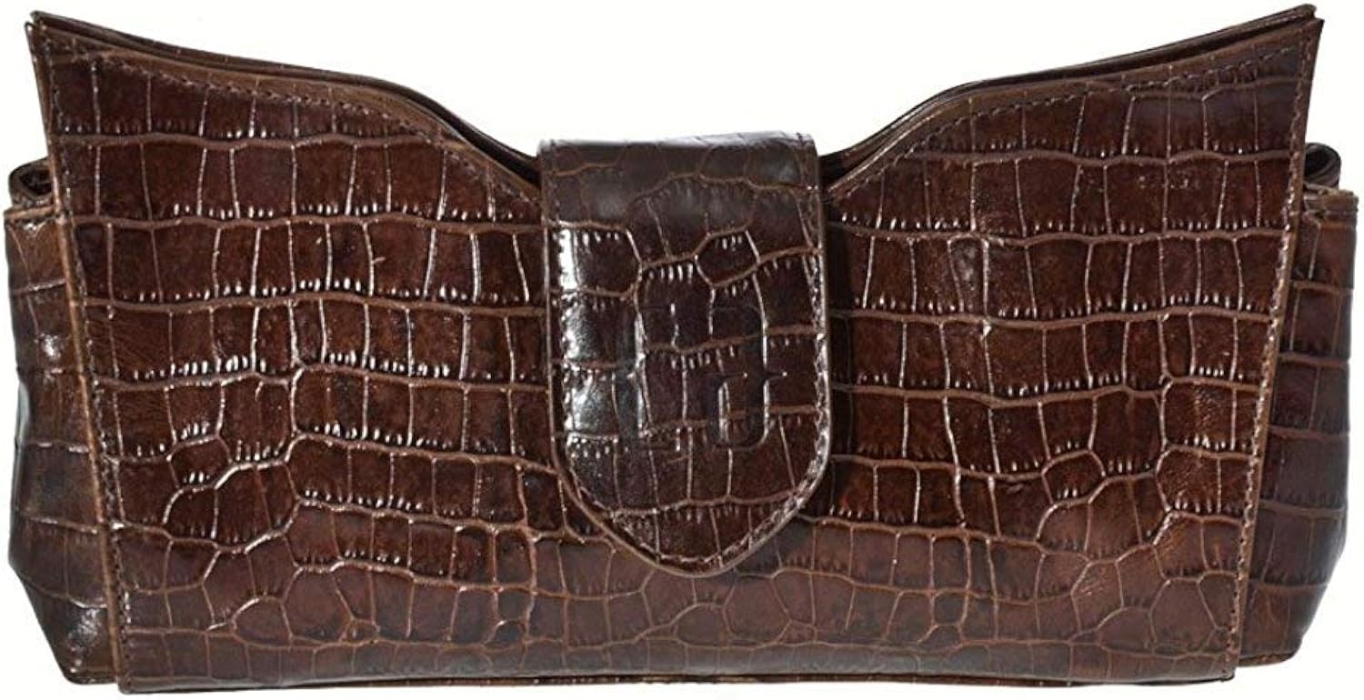 brown croc handbag