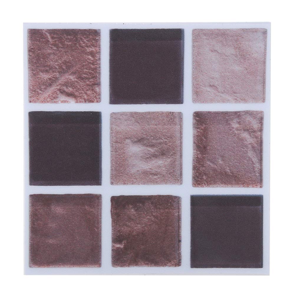 18Pcs Tile Stickers, Waterproof Multi-Colored Self-Adhesive Transfers Covers DIY backsplash Peel and Stick Kitchen for Decor Bathroom - 3.93x3.93in