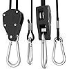 [Security Plus] VIVOSUN 1 Pair 1/8 inch Adjustable Heavy Duty Rope Hanger w/ Reinforced Metal Internal Gears, Loose-proof Design, 8-ft Long & 150lbs Weight Capacity ( UPGRADED )