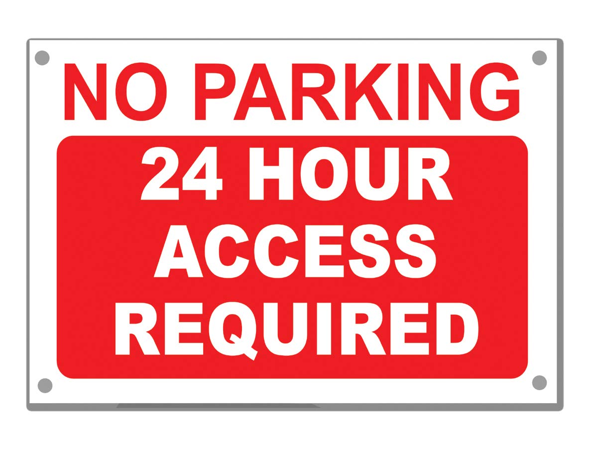 A3 No Parking various 5mm Foamex Sign red white with holes (24 HOUR)
