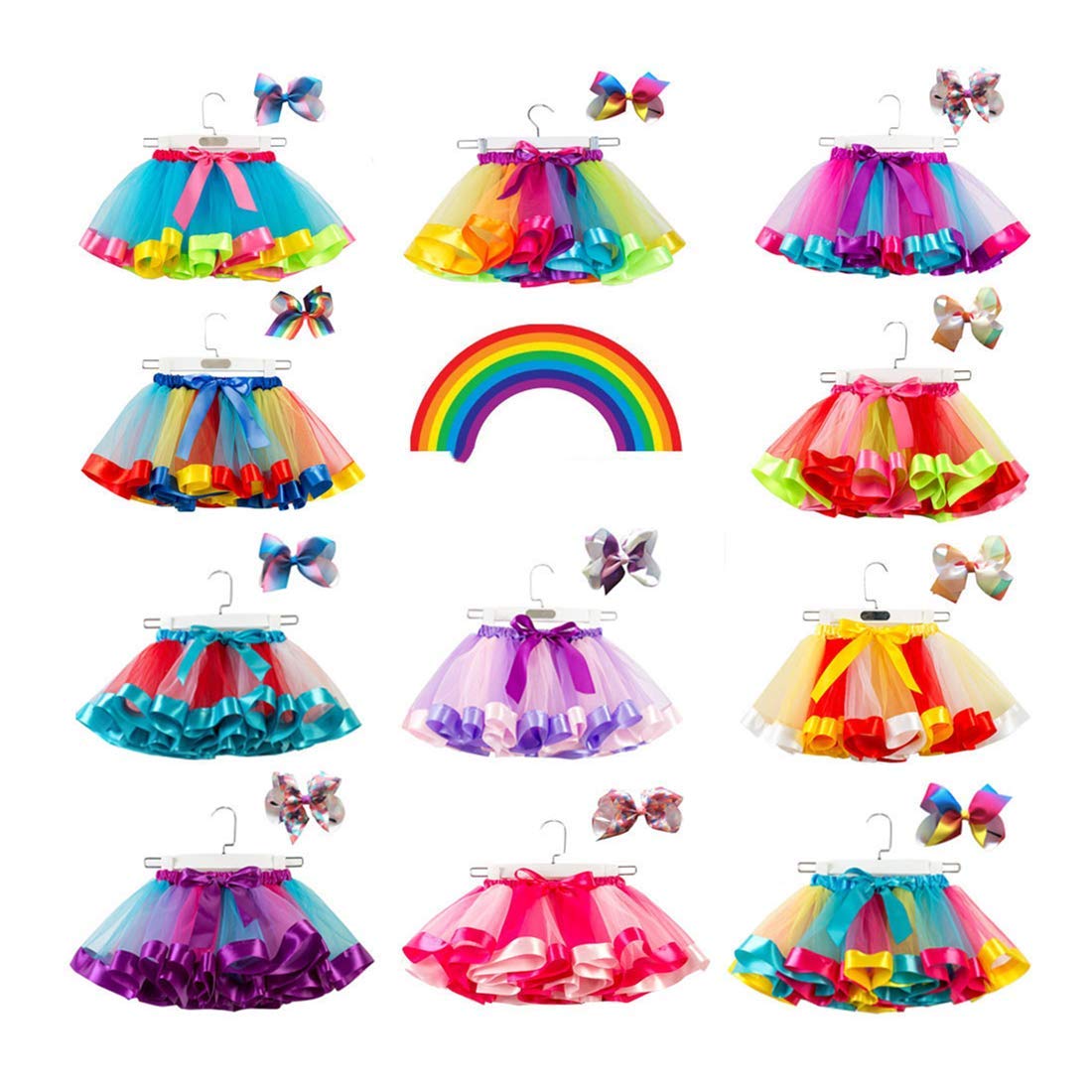child rainbow tutu