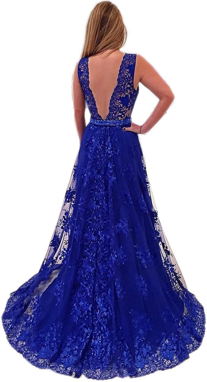 purple evening dress