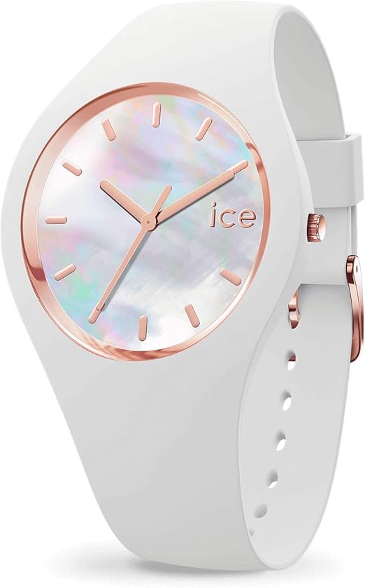 Amazon Com Watch Ice Watch Pearl White Ic016936 Woman Rose Steel Watches
