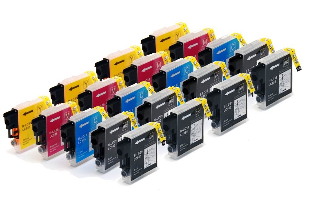 MULTIPACK ! 20 (4 FULL SETS + 4 EXTRA BLACK) COMPATIBLE INK CARTRIDGES