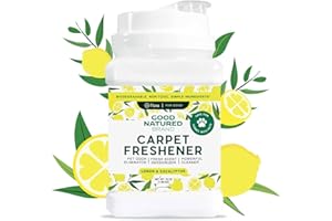 Good Natured Brand | Carpet Freshener & Deodorizer Powder | Pet Odor Eliminator for Strong Odor & Pet Urine | Fresh Natural Lemon & Eucalyptus Scent | Biodegradable, Safe for Homes with Pets - 70oz