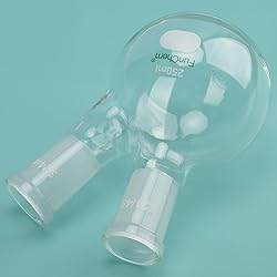 FunChem Glass Round Bottom Flask 24/40, 2 Neck