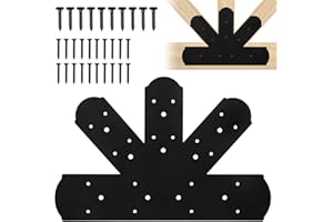 ZOBGOWE 2PCS Gable Plate, 16.5"x11" Gable Bracket Pergola Truss Roof Plate Heavy Duty Carbon Steel Mending Plate for Repairing Fixing Connecting Wood Beam