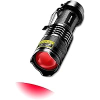 METII R1 Low-Lumen Mini Red Flashlight - Zoomable, Dim Red Light, Perfect for Close-Range Reading and Viewing Star Charts Whi