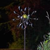 Gemini Wind Spinner with Solar Crackle Globe view 3
