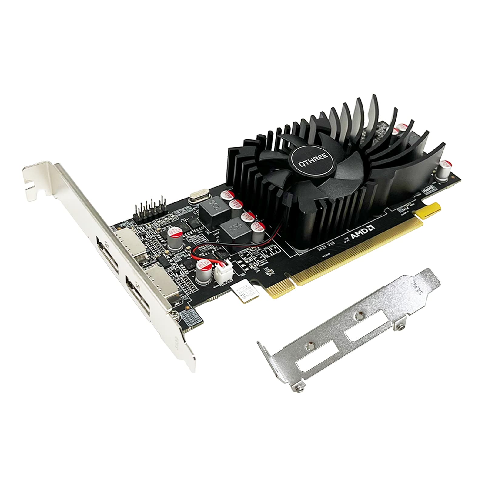 Photo 1 of QTHREE Radeon HD 7750 Graphics Card,2GB,GDDR5,128 Bit,2X DisplayPort,Video Card for PC Gaming,Computer GPU,PCI Express x16,Low Profile
