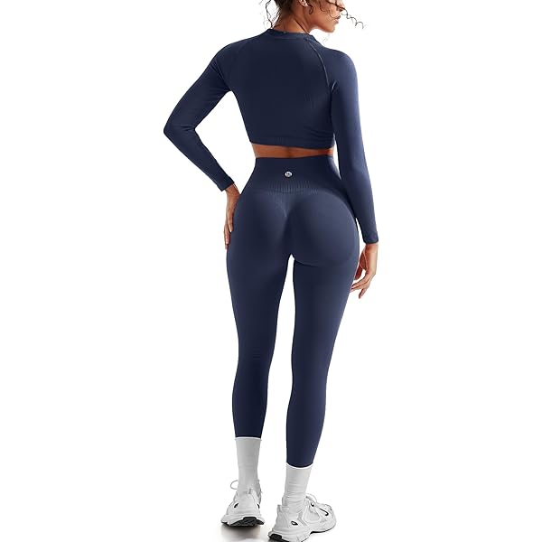 YOAKUKA - Leggings De Yoga Acanalados Para Mujer, Cintura Alta, Control