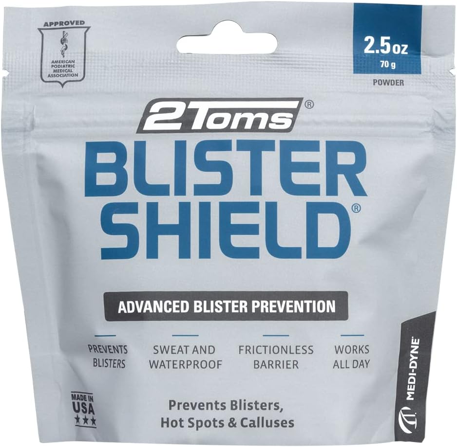 2Toms BlisterShield Powder Friction Free Protection Feet Hot Spots Calluses