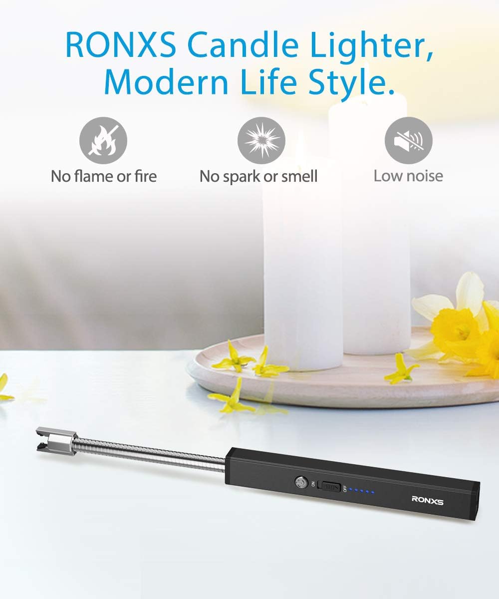 RONXS Lighters, Candle Lighter Electric Lighter Grill Lighter USB Lighter Plasma Lighter Rechargeable lighters for Candle Cooking BBQs Fireworks Camping, Multi-Color: Sports & Outdoors