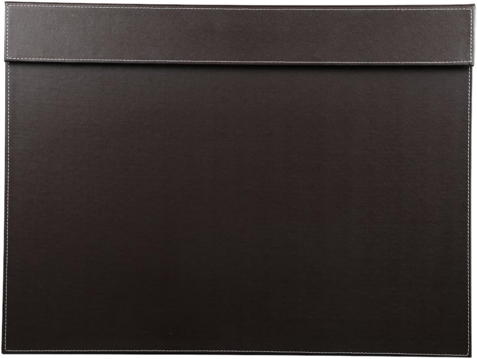 KINGFOM 18''x14'' Leather Desk Pad & Blotter, A3 Protector Writing Mat with Paper Clip Brown : Office Products