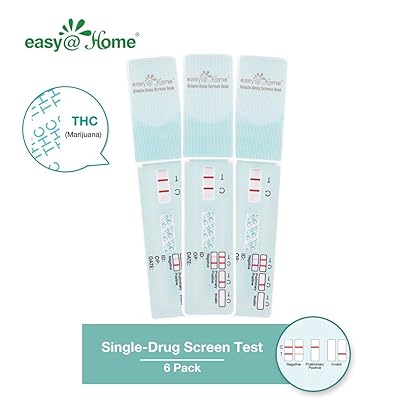 Easy@Home THC Drug Test Kit - Marijuana/Weed Urine Tests for Home Use (16 Pack), 50ng/ml Cutoff Level THC Single Panel Testing Kits, #EDTH-114