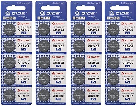QIDE CR2032 3V Lithium Cell Coin Battery (4x5 Pack)