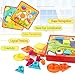 AMOSTING Early Learning Educational Button Art Toys for Toddler, Color & Geometry Shape Matching Mosaic Puzzle Peg Board Games for Preschool Kids