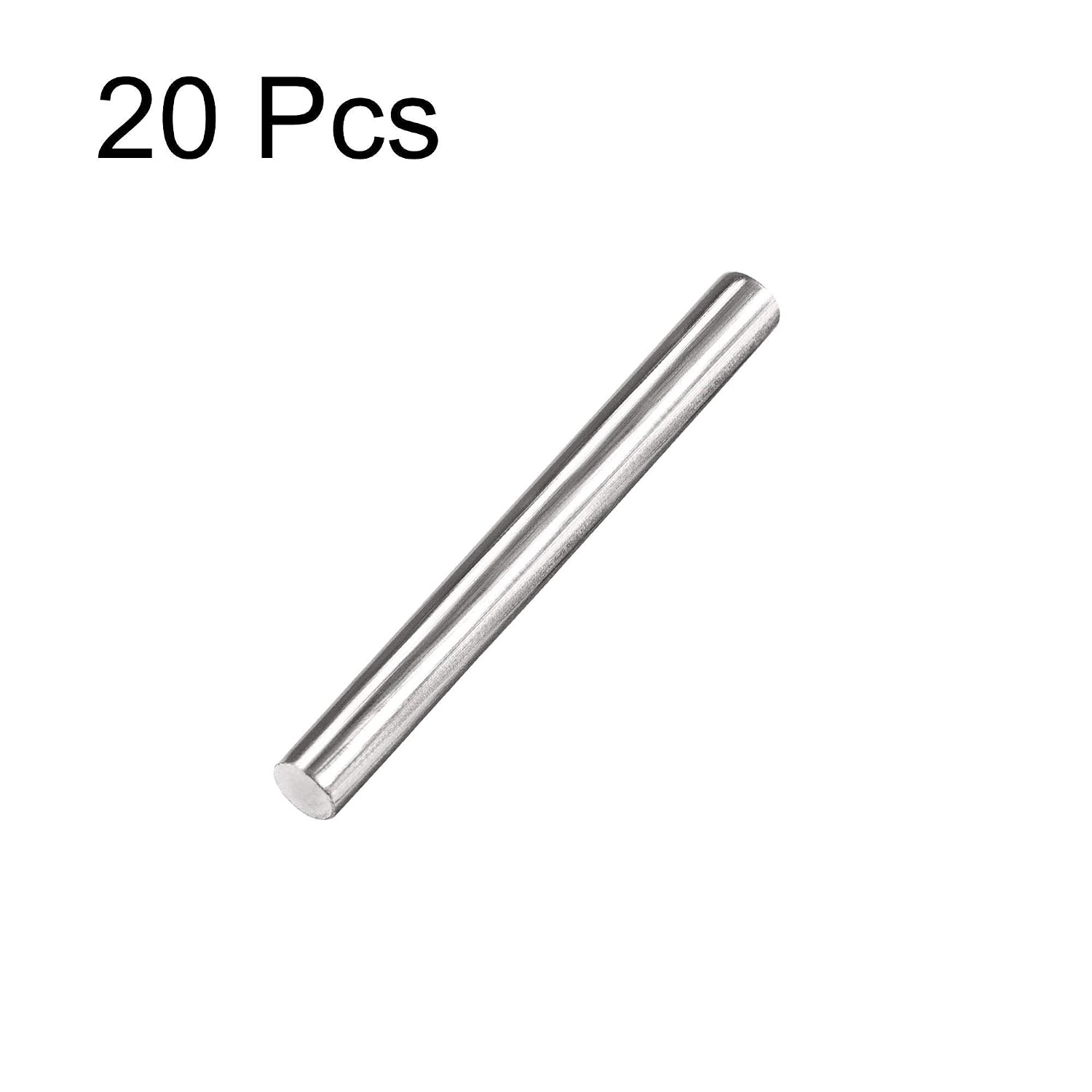 sourcing map 4mm x 25mm 304 Stainless Steel Solid Round Rod for Drift Punches DIY Craft Model Plane Model Ship Model Cars - 20pcs - Image 4