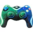 Meeting Story Game Controller Shaped Plush Throw Pillow Cushion for Boys and Girls Gamer Room Decoration for Sofa Couch/Computer Chair/Bed Gifts for Teen Boys Gaming Toy Pillow (Blue Green, Large)