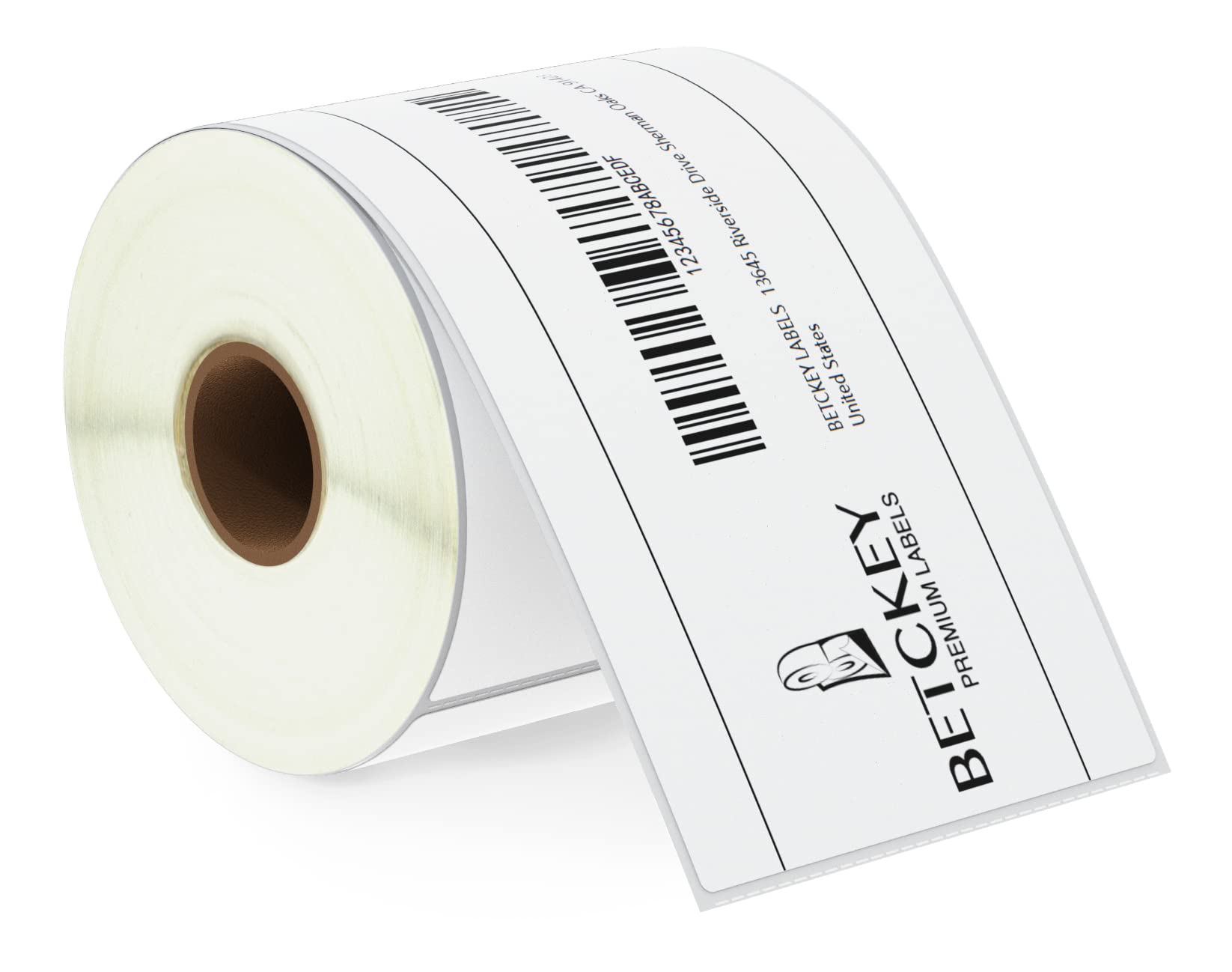 BETCKEY - 76mm x 127mm(3 in x 5 in) Multipurpose & Large Shipping Thermal Labels, 350 Perforated Stickers per Roll Compatible with Zebra & More Printers [1 Roll/350 Labels]