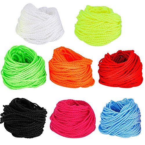 ETbotu 100 Pcs Durable Polyester String Multi Color Pro-Poly Rope for Kids Toy