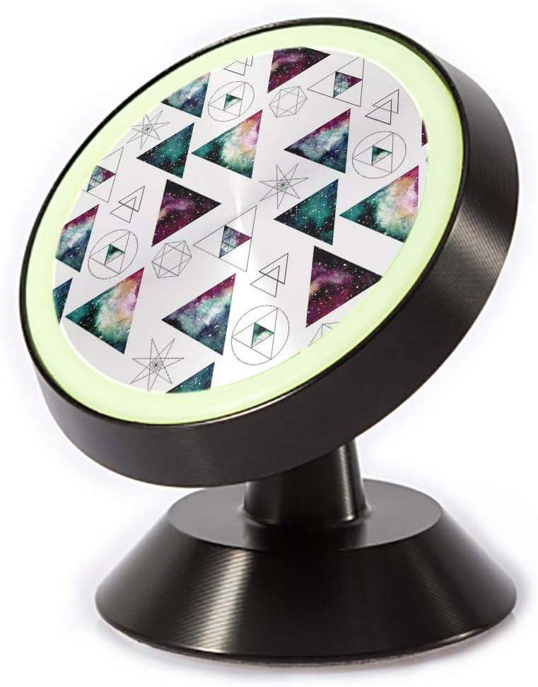 Tinmun Magnetic Phone Car Mount, Watercolor Nebula Triangles Sacred Geometry Universal Car Phone Holder for Dashboard