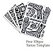 7Color Temporary Tattoo India Henna Kit Tattoo Paste Cone Body Art Painting Drawing with Free 104 pcs Tattoo Templates, 1 x Applicator Bottle and 4 x Plastic Nozzle by YLIANG