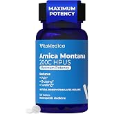VitaMedica Arnica Montana 200C Rapid Dissolve Tablets, 150 Ct | Natural Pain, Bruising &amp; Swelling Support - High Potency Homeopathic Injury &amp; Surgery Recovery, 50 Servings