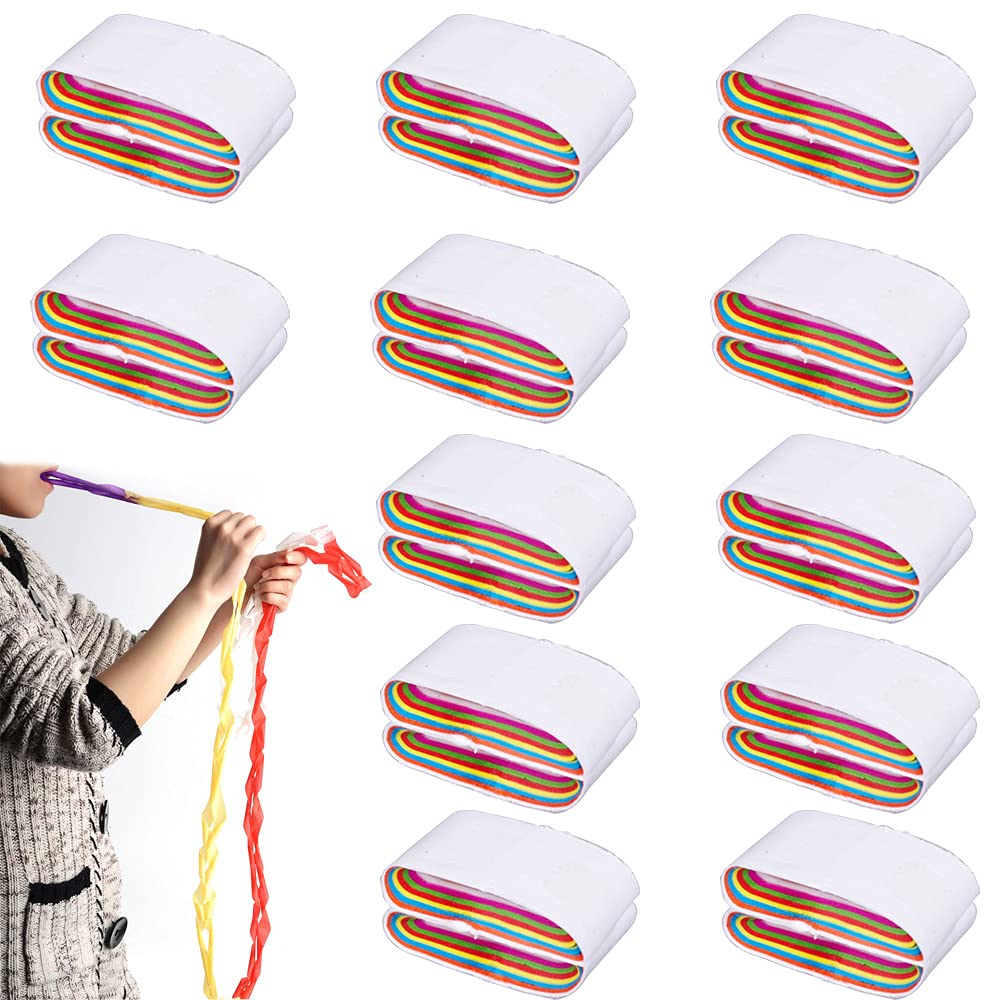 Photo 1 of Dong Huang 12pcs Funny Mouth Coils Vomit Paper, Multicolor Stage Magic Tricks Accessories Gimmick Illusion Magic Paper Props for Adults