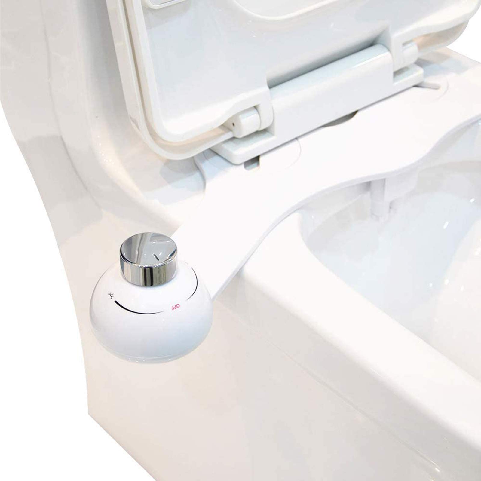 Haolide Retractable DenSan Practical Self Cleaning Double Nozzle Cold or Hot Water Sprayer Mechanical Bidet Toilet Seat Attachment