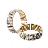 Colyanda Women's 2Pcs Rhinestone Golden
