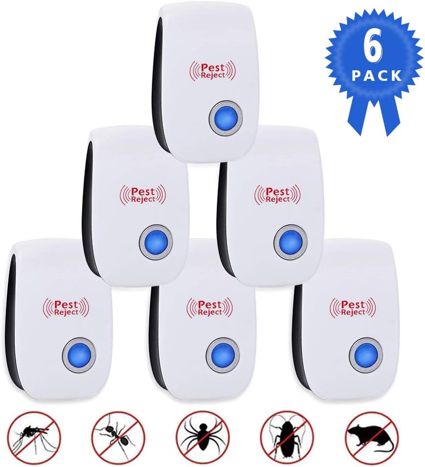 Ultrasonic Vermin Repeller - 2019 Newest Electronic Vermin Control Ultrasonic Repellent Indoor Plug and Play for Garden…