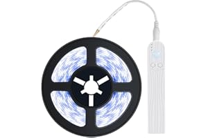 78.74in Wireless PIR LED Strip Light Motion Sensor Tape Light 3 Lighting Mode LED Under Cabinet Lamp 6000K Daylight White Wat