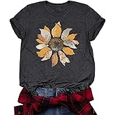 Women Boho Wildflowers Cottagecore Shirt Vintage Butterfly Floral Botanical Graphic Tees Garden Lover Tops