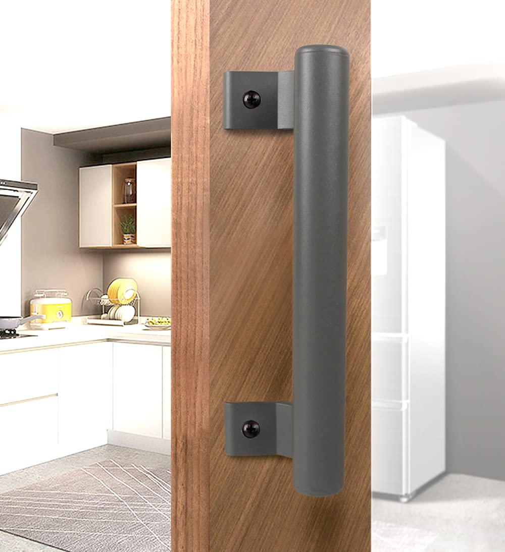 YUM Gray Aluminum Alloy Handle Balcony Sliding Door Sliding barn Door Handle Garden Door Handle Side-Mounted Handle with mounting Screws