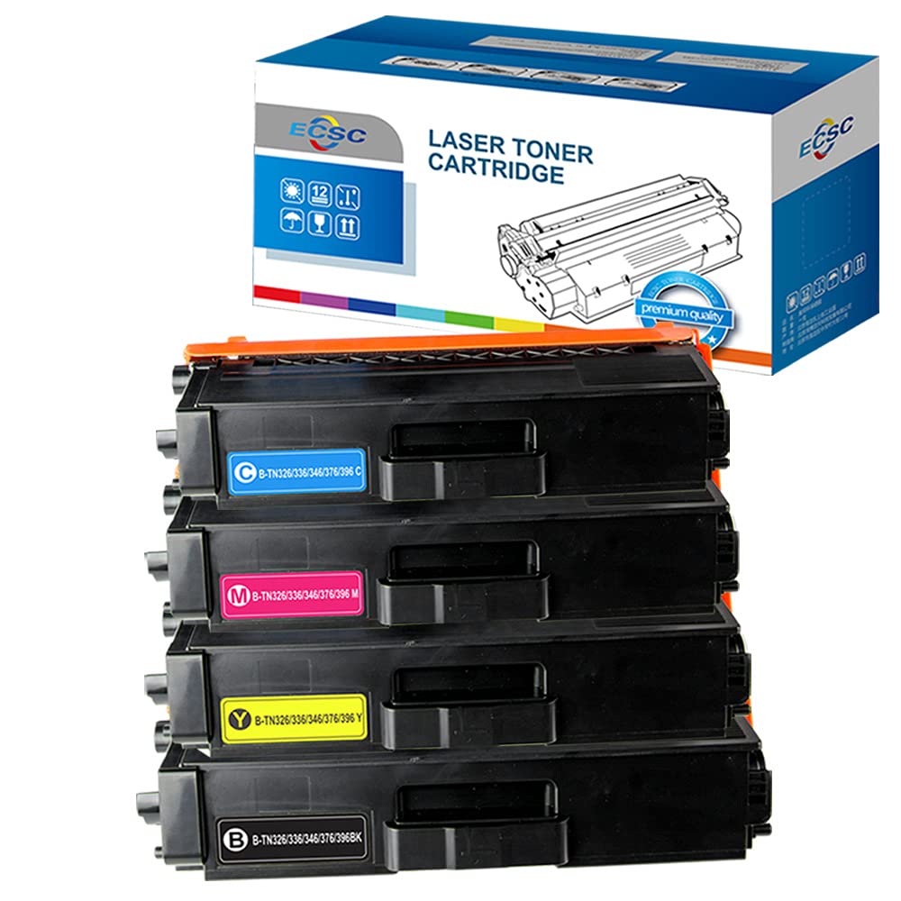 ECSC Compatible Toner Cartridge Replacement for Brother DCP-L8400CDN DCP-L8450CDW HL-L8250CDN HL-L8350CDW MFC-L8650CDW MFC-L8850CDW TN326 (Black/Cyan/Magenta/Yellow, 4-Pack)
