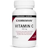 Kirkman Vitamin C Hypo Capsules, 250 mg, Hypoallergenic, 250 Veg Capsules | Antioxidant &amp; Immune Support with Sodium Ascorbate &amp; Ascorbic Acid, For Adults &amp; Kids Ages 4+, Gluten Free Dietary Supplement