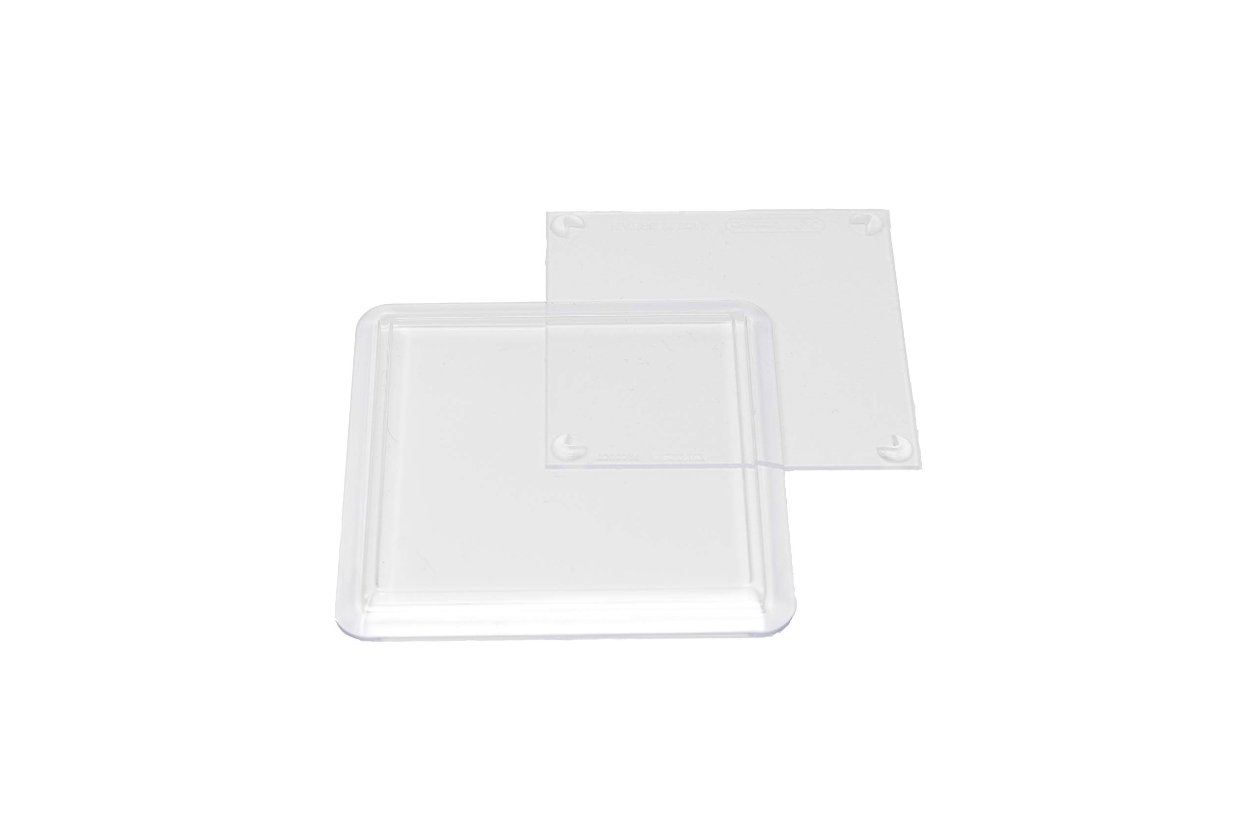 Fifty Acrylic Clear Square Coasters (extra depth for craft) - 80mm x 80mm insert