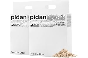 pidan Tofu Cat Litter Clumping,Flushable,Ultra Absorbent and Fast Drying, 100% Natural Ingredients Litter,Solubility in Water,Really Dust-Free,Less Scattering (5.3lb×2bags)