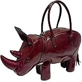 ZGRJSZDD Men and Women PU Leather Rhinoceros Shaped Crossbody Shoulder Bag Handbag Purse