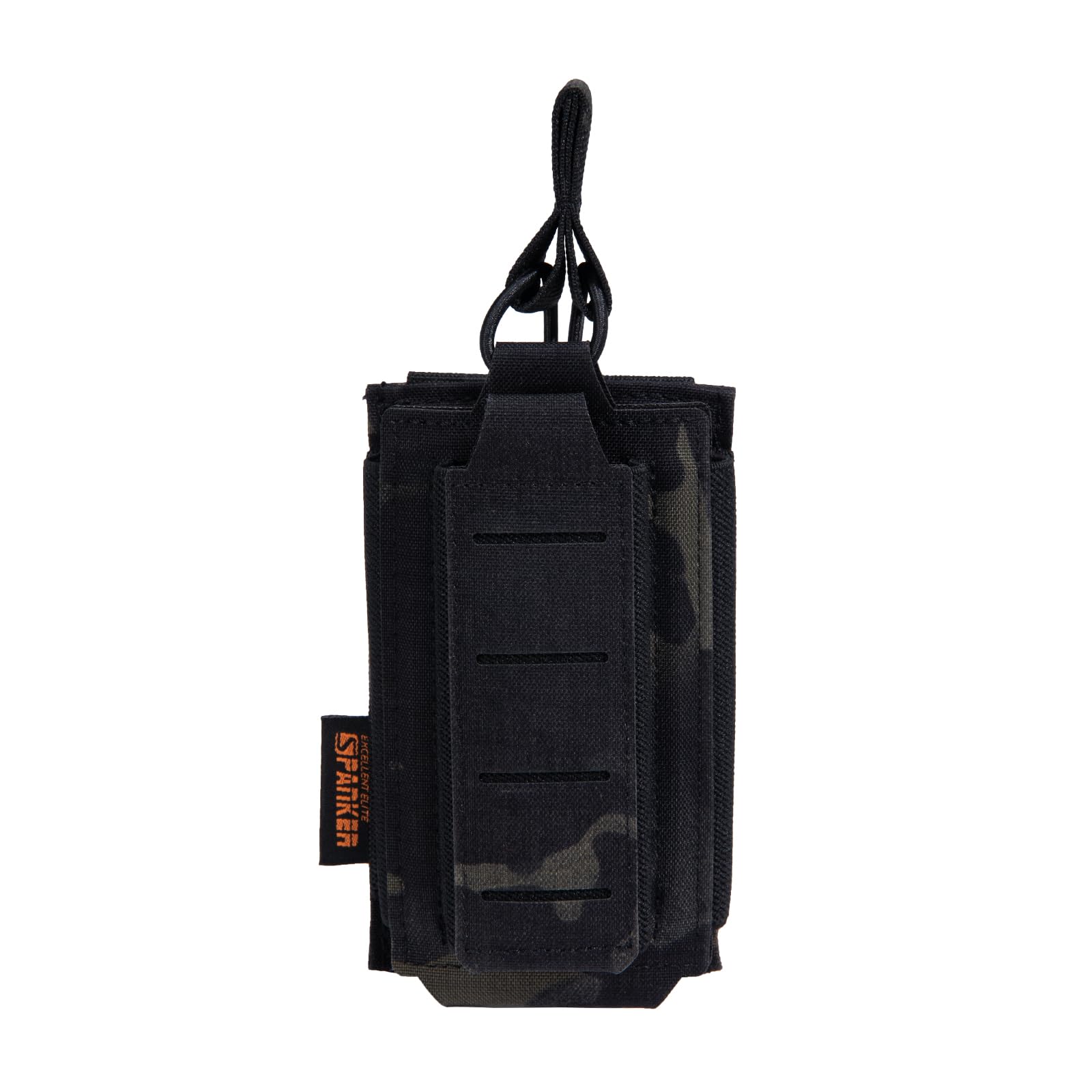 EXCELLENT ELITE SPANKER Tactical Molle Mag Pouch Pistol Mag Pouch for M4 M14 M16 AK AR Elastic Mag pouch（Single,MCB)