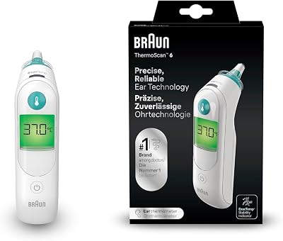 Braun ThermoScan 6 Ear Thermometer Colour-Coded Display ExacTemp