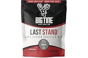 Big Tine Food Plot Mix, Deer Attractant, Last Stand, Late Season Brassica Mix, 2 lbs Bag, Fall/Winter Annual, Drought Resistant