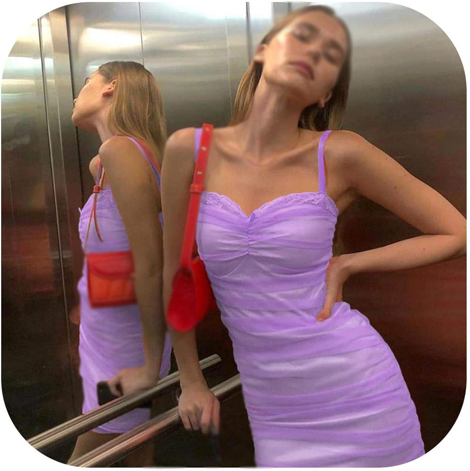 neon purple bodycon dress