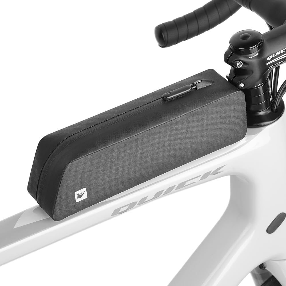 Rhinowalk Bike Frame Bag Waterproof Bicycle Top Tube Bag Lightweight Bolt-On Screw Cycling Upper Pipe TPU Pouch for Mountain Road Fixed Gear Bike